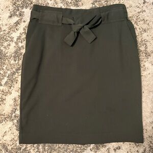 Banana Republic Dark GreenPencil Skirt with Tie